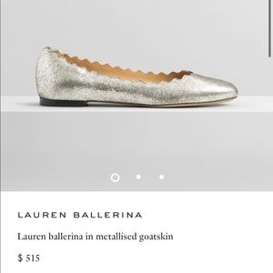 Chloe Lauren Ballerina metallised goatskin Shoes